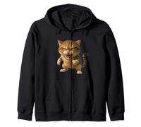 Cool Funny Wild Fury Cat Illustration Graphic Designs Sweat à Capuche