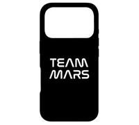 Cool Futuristic White Text Design Team Mars Exploration Coque pour iPhone 17 Pro