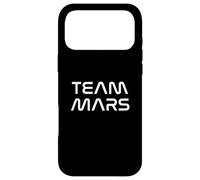 Cool Futuristic White Text Design Team Mars Exploration Coque pour iPhone 17 Pro Max