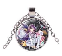 Cool Game Danganronpa V3 Killing Harmony Collier avec pendentif en forme de figurine de dessin animé Oma Kokichi Cadeau de remise de diplôme pour garçon et fille, Verre