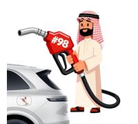 Cool Gas Tank Car Sticker | 3.9" Waterproof PVC Auto Body Window Emblem Dec