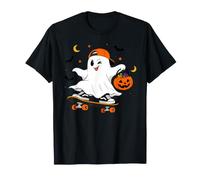 Cool Ghost on Skateboard Bonbons Orange Casquette Fun Spooky Ghost T-Shirt