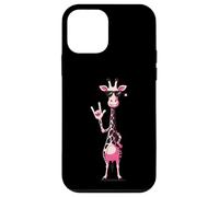 Cool Girafe Rock Hand Sign Lunettes de Soleil Punk Graphic avec Coque pour iPhone 12 Mini