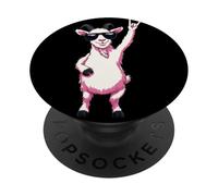 Cool Goat Rock Hand Sign Lunettes de Soleil Punk Animal Graphic PopSockets PopGrip Adhésif