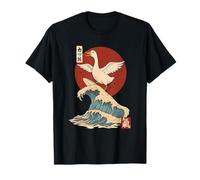 Cool Goose Surf The Great Wave Off Kanagawa Japanese T-Shirt