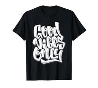 Cool Graffiti Vibes Art Inspirational Quotes Graphic T-Shirt Graphique avec Valeur, Homme, Noir, M