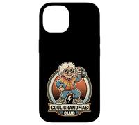 Cool Grandmas Club Gym Workout Kettlebell Lift Comic Retro Coque pour iPhone 14