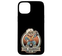 Cool Grandmas Club Gym Workout Kettlebell Lift Comic Retro Coque pour iPhone 15 Plus