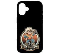 Cool Grandmas Club Gym Workout Kettlebell Lift Comic Retro Coque pour iPhone 16