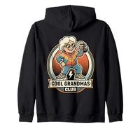 Cool Grandmas Club Gym Workout Kettlebell Lift Comic Retro Sweat à Capuche