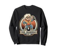 Cool Grandmas Club Gym Workout Kettlebell Lift Comic Retro Sweatshirt