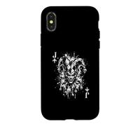 Cool Grunge Poker Card Wild Joker Coque pour iPhone X/XS