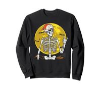 Cool Halloween Squelette Punk Rock Skater Rocker Rocker Garçons Hommes Sweatshirt