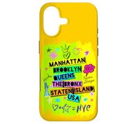 Cool Hommes Femmes Coloré New York City 5 Avenues Graffiti Coque pour iPhone 17