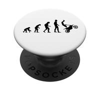 Cool Human Evolution Motocross Moto PopSockets PopGrip Adhésif