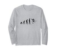 Cool Human Evolution Sports d'hiver Snowboarder Manche Longue