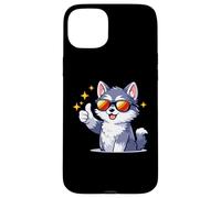 Cool Husky Lunettes de Soleil Thumbs Up Graphic Coque pour iPhone 15 Plus