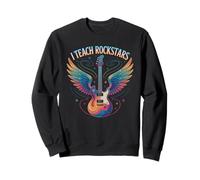Cool I Teach Rock Stars Teacher Choir Squad Music Motivate Sweatshirt
