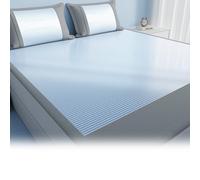 Cool Ice Silk Matelas en bambou respirant et facile d'entretien Idéal pour les chambres à coucher Confort rafraîchissant pour un sommeil réparateur Bleu 1,8 x 2 m