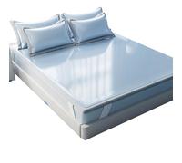 Cool Ice Silk Matelas en bambou respirant facile d'entretien Idéal pour les chambres à coucher Bleu 1,5 x 2 m