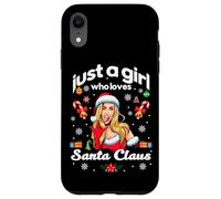 Cool Just a Girl Who Loves Santa Claus Illustration Graphic Coque pour iPhone XR