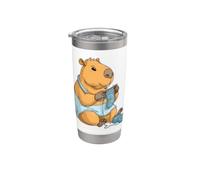 Cool Knitting Capybara Graphic pour les amateurs de laine et de laine Gobelet isotherme en acier inoxydable double paroi