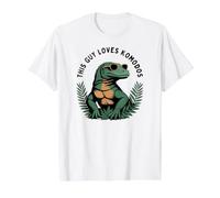 Cool Komodo Dragon dans des Lunettes de Soleil, ce Gars Aime Komodos T-Shirt Graphique avec Valeur, Homme, Blanc, M