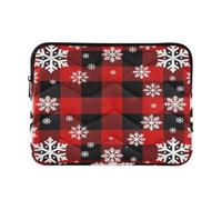 Cool Laptop Cases 33 cm Flocons de neige Rouge Noir Hiver Buffalo