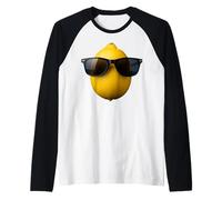 Cool Lemon Portant des Lunettes de Soleil drôle Fruits Manche Raglan