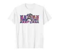 Cool Leopard Momma Graphic for Summer Women Messy Bun Mom T-Shirt