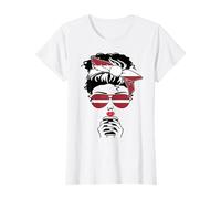 Cool Letton Café Maman Fille Tante Drapeau Lettonie Graphique T-Shirt