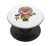 Cool Lion Guitare à Bascule PopSockets PopGrip Adhésif