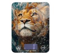Cool Lion in Water Oil Painting LCD Display Portable Food Balance 5kg/5g Balance numérique 5kg/5g g et oz avec 4 unités pour Espresso perte de poids torréfaction (piles non incluses)