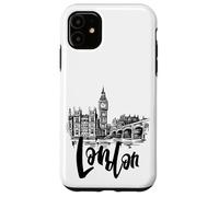 Cool London UK Novelty Graphic Tees, London Sketch Drawing Coque pour iPhone 11
