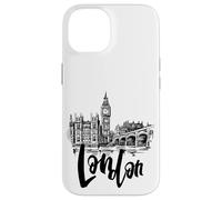 Cool London UK Novelty Graphic Tees, London Sketch Drawing Coque pour iPhone 14