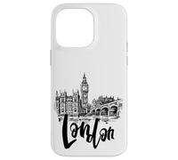 Cool London UK Novelty Graphic Tees, London Sketch Drawing Coque pour iPhone 14 Pro Max