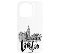 Cool London UK Novelty Graphic Tees, London Sketch Drawing Coque pour iPhone 15 Pro