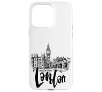 Cool London UK Novelty Graphic Tees, London Sketch Drawing Coque pour iPhone 15 Pro Max