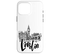 Cool London UK Novelty Graphic Tees, London Sketch Drawing Coque pour iPhone 16 Pro Max