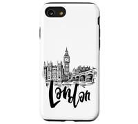 Cool London UK Novelty Graphic Tees, London Sketch Drawing Coque pour iPhone SE (2020) / 7/8