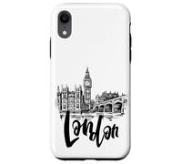 Cool London UK Novelty Graphic Tees, London Sketch Drawing Coque pour iPhone XR