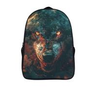 cool loup féroce sacs à dos imprimé en 3d 12 ans et plus à la mode et durable œil de feu sacs à dos d'école 2 compartiment femmes sac d'école-16,pour l'école les voyages les affaires