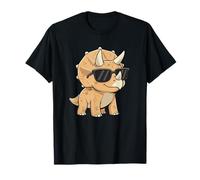 Cool Lunettes de Soleil Triceratops Cartoon Dino Kids T-Shirt
