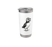 Cool Macareux Lunettes Dessin Oiseau Gobelet isotherme en acier inoxydable double paroi