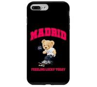 Cool Madrid Spain Teddy Bear Illustration Graphic Cartoon Coque pour iPhone 7 Plus/8 Plus