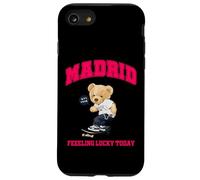 Cool Madrid Spain Teddy Bear Illustration Graphic Cartoon Coque pour iPhone SE (2020) / 7/8