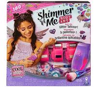 COOL MAKER - SHIMMER ME BODY ART - Coffret Tatouages Éphémères Personnalisables Avec 180 Motifs, Cartouches de Couleur Pinceau et Strass Paillettes - Fun et Facile - 6061176 - Jouet Enfant 8 Ans et +