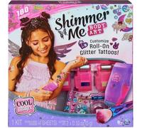 COOL MAKER - SHIMMER ME BODY ART - Coffret Tatouages Éphémères Personnalisables Avec 180 Motifs, Cartouches de Couleur Pinceau et Strass Paillettes - Fun et Facile - 6061176 - Jouet Enfant 8 Ans et +