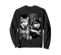 Cool Malamute Dogs Briquet fumant Grunge Sweatshirt