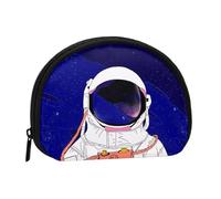 Cool Man in Galaxy Mini porte-monnaie à fermeture éclair, petit organisateur de voyage avec imprimé intégral, tissu polyester durable, pochette compacte pour pièces de monnaie, clés